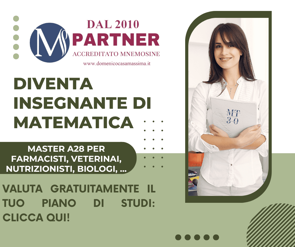 DIVENTA INSEGNANTE DI MATEMATICA