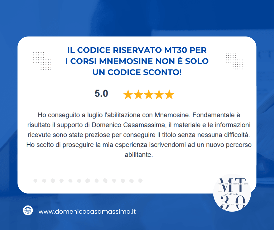 recensioni 30 cfu Mnemosine 4