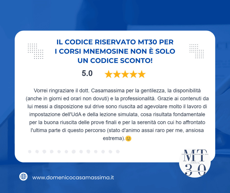 recensioni 30 cfu Mnemosine 6
